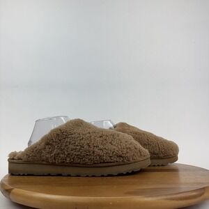 Womens Ugg Lanah Brown Wool Blend Slingback Platform Clogs Slippers Size 12 GUC